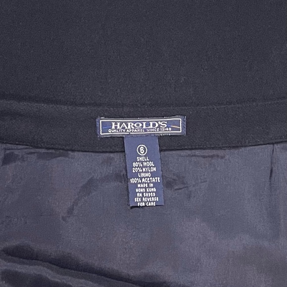 Vintage Harold’s Black Skirt Wool Luxury Fringe Soft Elegant Formal Casual - Picture 5 of 5